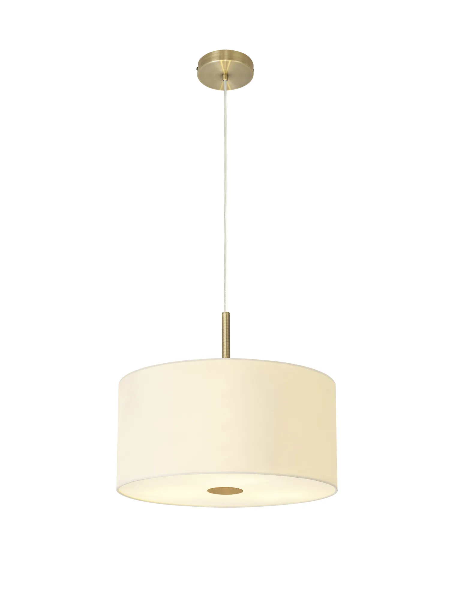 Baymont 40cm 5 Light Pendant Antique Brass, Ivory Pearl/White, Frosted Diffuser DK0511  Deco Baymont AB IV
